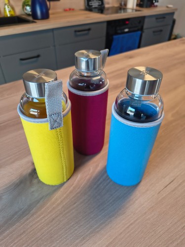 Glastrinkflasche mit