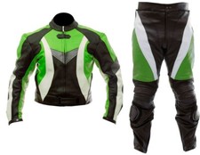GRUN MOTORRADKOMBI JACKE+HOSE