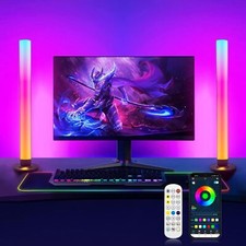 ELOUYCKE TV Hintergrundbeleuchtung Smart LED Lightbar RGB Dimmbar 2stk Musik+App
