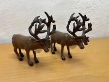 2 Stück - Schleich Rentier 14239 - repainted -