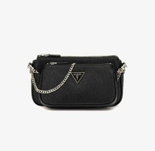 GUESS NOELLE Double Pouch Crossbody Schwarz, 2x Umhängetasche Damentasche