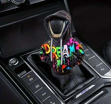 Schaltknaufabdeckung DREAM Kreativer  Graffiti-Muster Hoodie Autozubehör