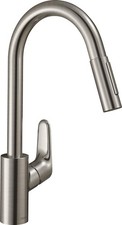 hansgrohe Küchenarmatur Wasserhahn Focus M41 mit Brause ausziehbar Edelstahl
