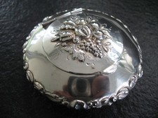 Schnupftabakdose Silber 800 Tabatiere Pillendose 1910 Handarbeit runde Form