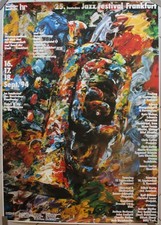Deutsches Jazz-Festival Frankfurt,  Poster, Plakat, Konzert, A0, 1994, G. Kieser