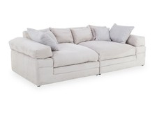 Megasofa self ALINA BHT 242x86x121 cm grau Bigsofa Couch Riesensofa