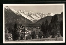 Ansichtskarte Oberstdorf, Stillachhaus mit Gebirgswand 