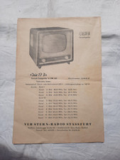 DDR Werbung Prospekt Fernsegerät Jeis 17 B  VEB Stern-Radio Stassfurt RFT