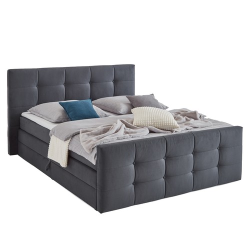 Boxspringbett dunkelgrau - boxspringbett,