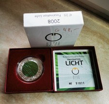 Österreich 25 Euro 2008 Faszination Licht Silber Niob, Handgehoben