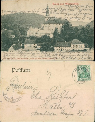 Ansichtskarte wesenstein dohna - ansichtskarte, wesenstein-dohna