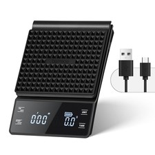 bemece Kaffeewaage Digital USB Wiederaufladbar mit Timer LED-Anzeige 2kg