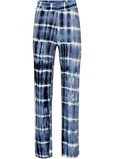 Neu Palazzo-Hose mit Batikmuster Gr. 36/38 Blau Weiss Damen Sommerhose Pants