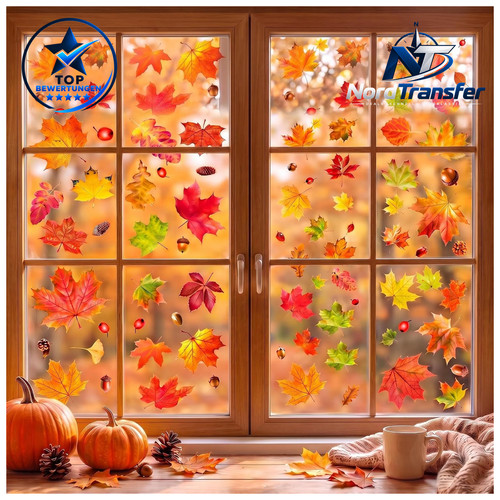 Herbstdeko fensterbilder - herbstdeko,