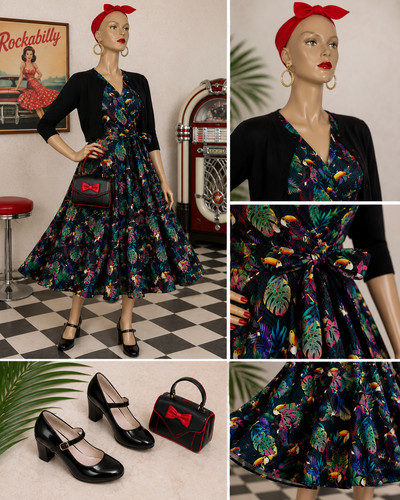 Rockabilly kleid tukan - kleid, 46