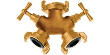 GEKA Zweiwegeventil plus Messing Schlauchgröße 9,5-38 mm