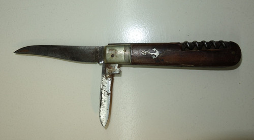 Taschenmesser holz mit anker - taschenmesser,