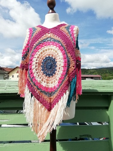 Häkelponcho sommerponcho - häkelponcho, *