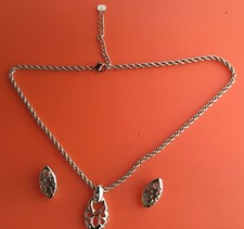 Vintage Halskette und Ohrclip