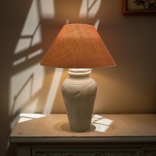 Tischleuchte Keramik massiv weiß ca. 72cm