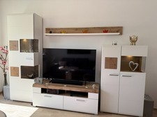 Moderne Wohnwand Ohne Fernseher mit Beleuchtung Wohnzimmer