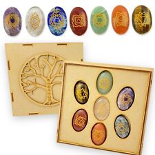 Chakra Set mit den 7 wichtigsten Edelsteinen XXL Box Baum des Lebens Heilsteine