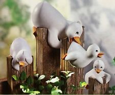 Zaunhocker 4 Enten NEU Gartendeko Zaunfigur Zaundeko