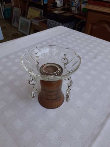 Tropfschale kristallglas mit - kristallglas,