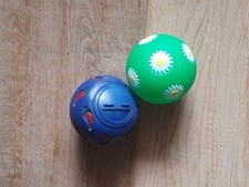 Trixie 2x Snack-Ball Futterball Aktivitätsball Kleintiere Nager blau und grün
