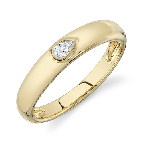 Birnenschliff diamant band 14k - diamant,