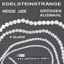 Edelstein Perlen Kugeln Jade Weiß Strang Schmucksteine Schmuckperlen 4-10mm