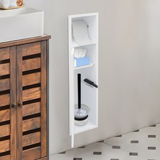 Wandablage Badezimmerschrank Edelstahl 304 Duschablage mit Toilettenpapierhalter