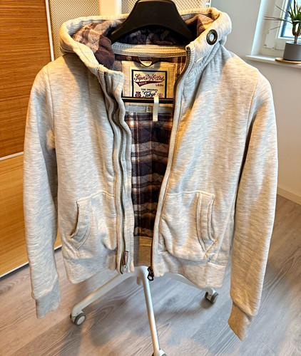 Superdry damen zip hoodie grau - zip-hoodie,