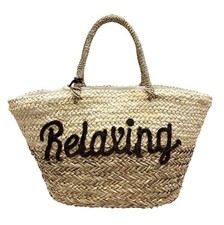 XXL Sommer Stroh Strandtasche