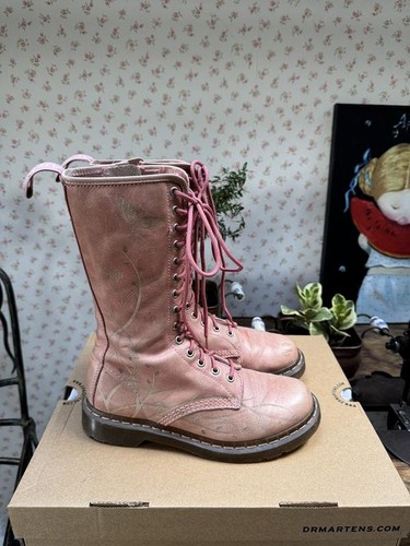 Women martens boots pink - boots,