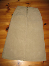 Hessnatur Rock Gr. 40 beige lang Cord Gürtelschlaufen Taschen Cordrock Schlitz