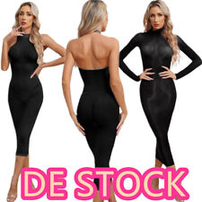 DE^Damen Sexy Transparent Kleider Eng Figurbetont Etuikleid Nachtkleid Negligee