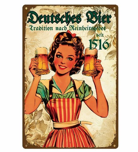 Blechschild deutsches bier - deutsches,