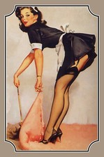 Blechschild Pin up Girl