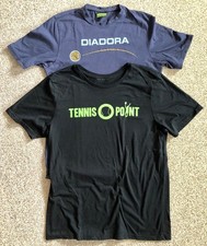 2x Tennis T-Shirts / Diadora + tennispoint - Gr. M 