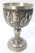 Relief Zinnbecher Weinbecher