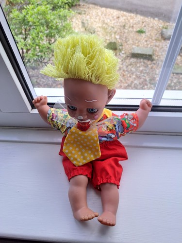 Vintage vinyl clown puppe - vintage,