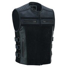 Motorrad Weste Leder Kutte