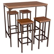 Bartisch Set rechteckig und 4