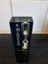 8 MINUTEN Sanduhr in Plexiglasblock Plexiglas Timer 70iger Jahre