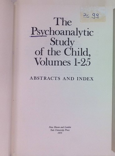 The psychoanalytic study - the,