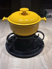 Emailleeisen Le Creuset Dutch Oven orange Enzo Mari La Mama #17 orange Vintage