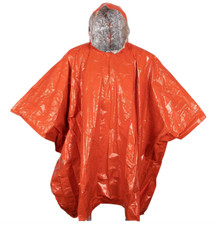 MFH Poncho Orange Superleicht Alubeschichtet Tragetasche Notfallpfeife SOS