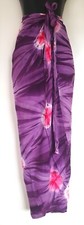 Wickelrock, Sarong, Pareo lila Viskose 120x100cm, Batik Handarbeit aus Bali