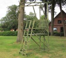 Ansitz Hochsitz Kanzel Hocker Holz Drückjagdbock mit Dach Blattstand Jagdleiter